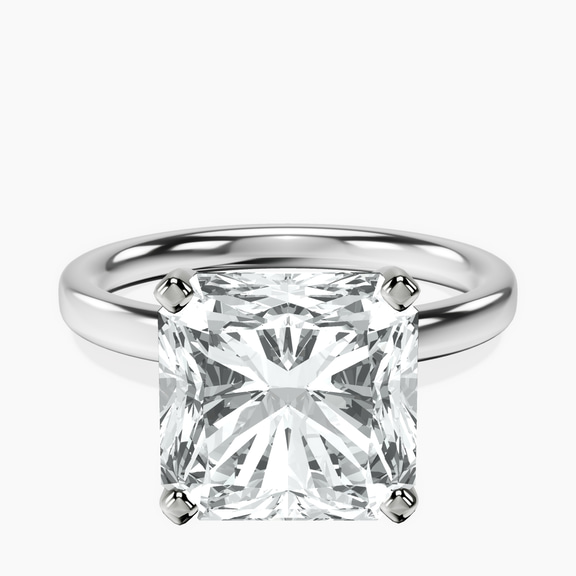 Platinum Four Prong Solitaire 2mm Lab Diamond Ring front image