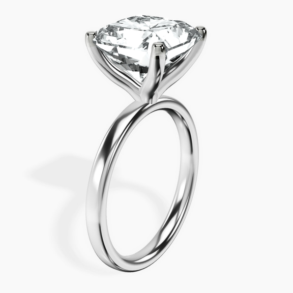 Platinum Four Prong Solitaire 2mm Lab Diamond Ring standing product image one