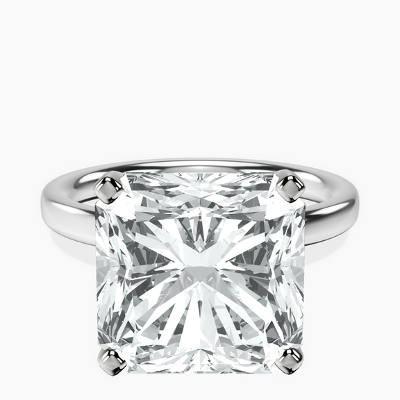 Platinum Four Prong Solitaire 2mm Lab Diamond Ring front image