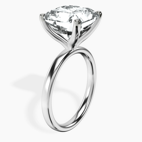 Platinum Four Prong Solitaire 2mm Lab Diamond Ring standing product image one