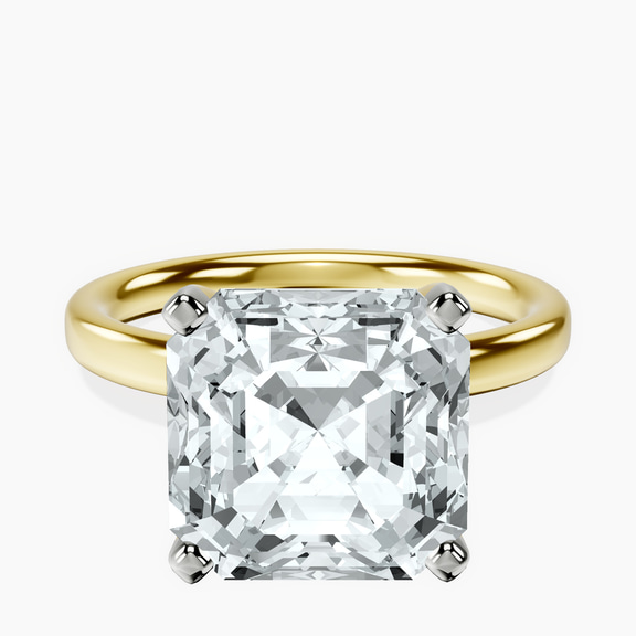 18kt Yellow Gold Four Prong Solitaire 2mm Lab Diamond Ring front image
