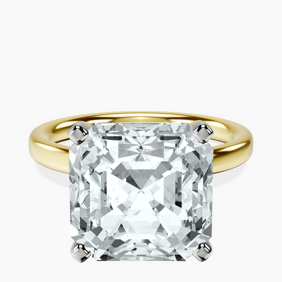 10kt Yellow Gold Four Prong Solitaire 2mm Lab Diamond Ring front image