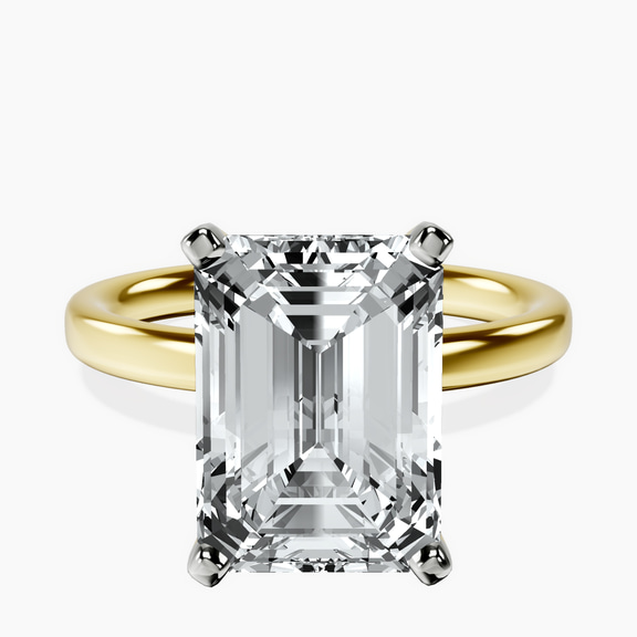 18kt Yellow Gold Four Prong Solitaire 2mm Lab Diamond Ring front image