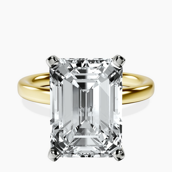 10kt Yellow Gold Four Prong Solitaire 2mm Lab Diamond Ring front image