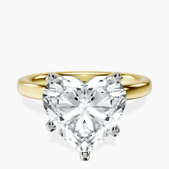 14kt Yellow Gold Four Prong Solitaire 2mm Lab Diamond Ring front image