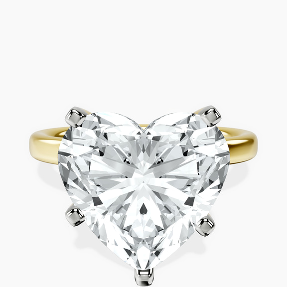 10kt Yellow Gold Four Prong Solitaire 2mm Lab Diamond Ring front image