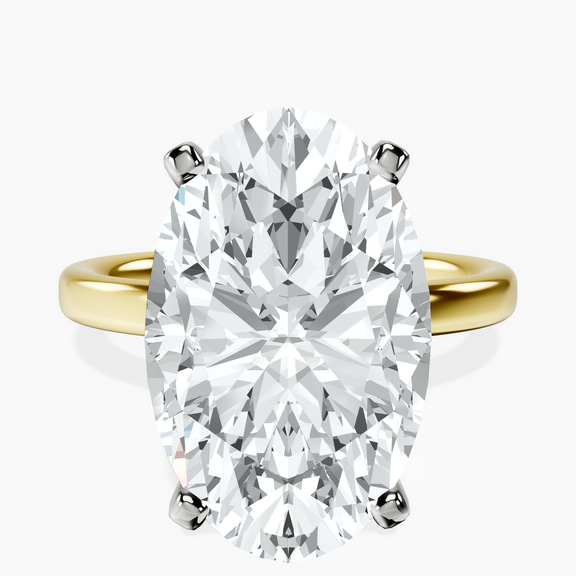 10kt Yellow Gold Four Prong Solitaire 2mm Lab Diamond Ring front image