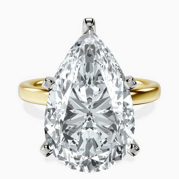 14kt Yellow Gold Four Prong Solitaire 2mm Lab Diamond Ring front image