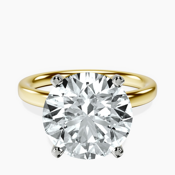 14kt Yellow Gold Four Prong Solitaire 2mm Lab Diamond Ring front image