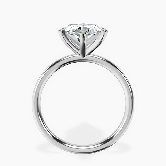 Platinum Six Prong Solitaire 2mm Lab Diamond Ring side right image one