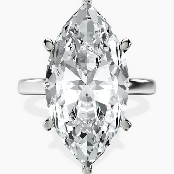 Platinum Six Prong Solitaire 2mm Lab Diamond Ring front image