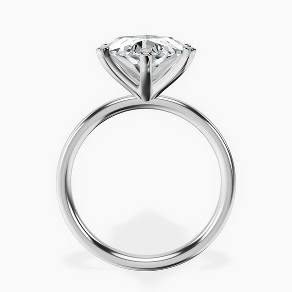Platinum Six Prong Solitaire 2mm Lab Diamond Ring side right image one