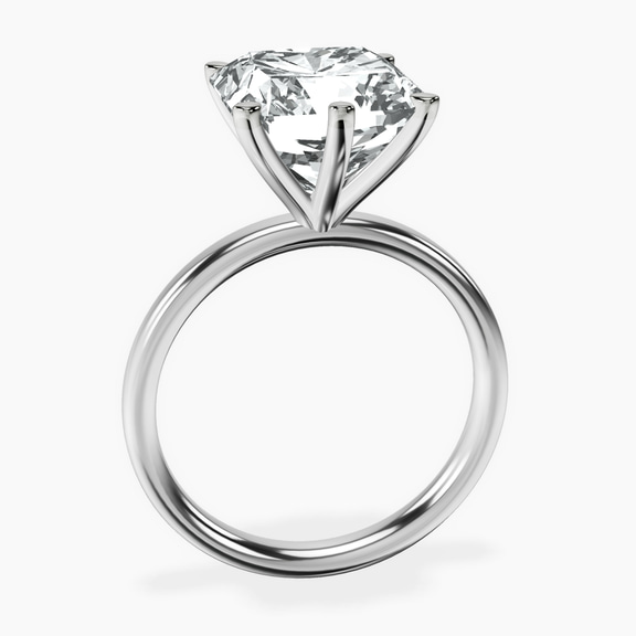 Platinum Six Prong Solitaire 2mm Lab Diamond Ring side right image one