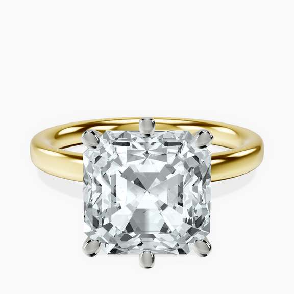 14kt Yellow Gold Six Prong Solitaire 2mm Lab Diamond Ring front image
