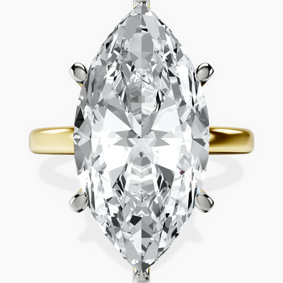 18kt Yellow Gold Six Prong Solitaire 2mm Lab Diamond Ring front image