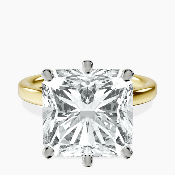 14kt Yellow Gold Six Prong Solitaire 2mm Lab Diamond Ring front image