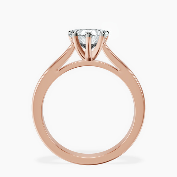 10kt Rose Gold Nina Dobrev Solitaire 2mm Lab Diamond Ring side right image one