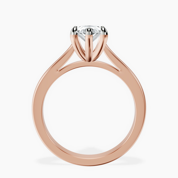 10kt Rose Gold Nina Dobrev Solitaire 2mm Lab Diamond Ring side right image one