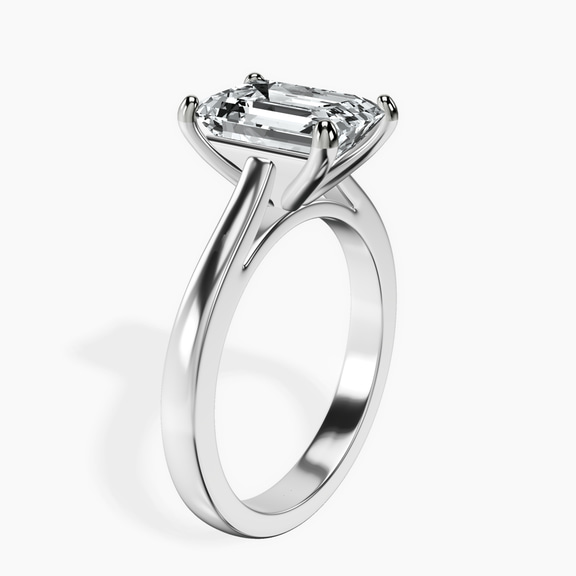 14kt White Gold Nina Dobrev Solitaire 2mm Lab Diamond Ring standing product image one