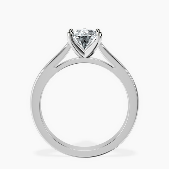 10kt White Gold Nina Dobrev Solitaire 2mm Lab Diamond Ring side right image one