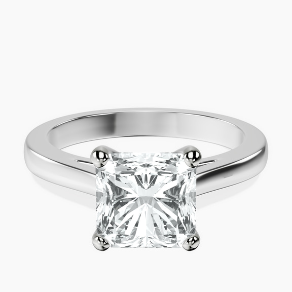 Platinum Nina Dobrev Solitaire 2mm Lab Diamond Ring front image