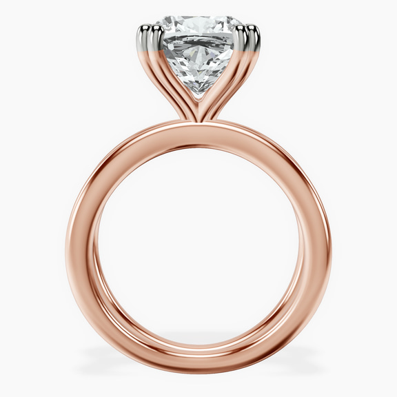 10kt Rose Gold Stella Criss Cross Solitaire Lab Diamond Ring side right image one