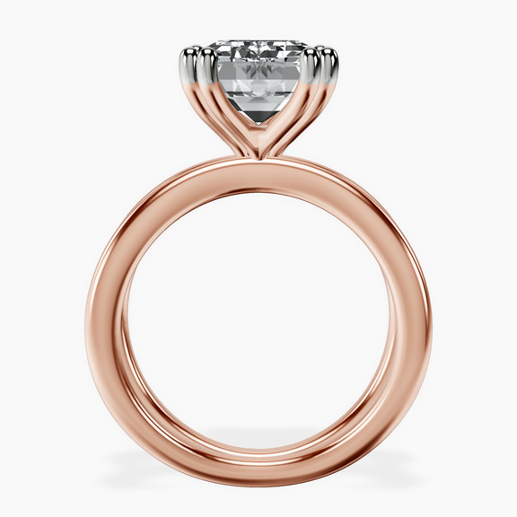 14kt Rose Gold Stella Criss Cross Solitaire Lab Diamond Ring side right image one