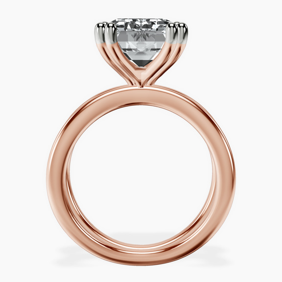 10kt Rose Gold Stella Criss Cross Solitaire Lab Diamond Ring side right image one
