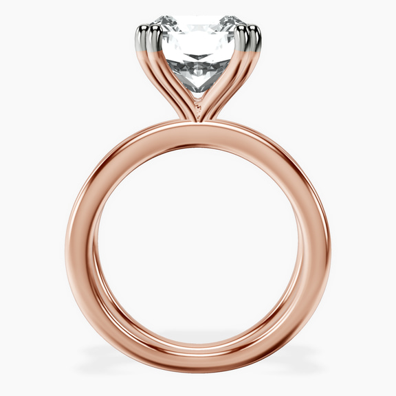 10kt Rose Gold Stella Criss Cross Solitaire Lab Diamond Ring side right image one