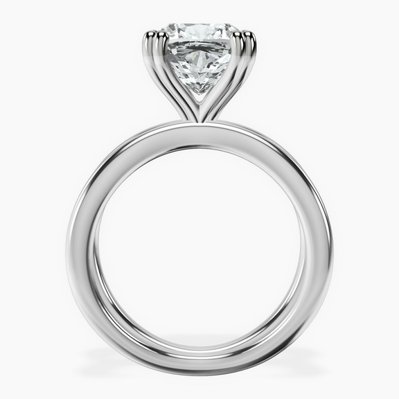 14kt White Gold Stella Criss Cross Solitaire Lab Diamond Ring side right image one
