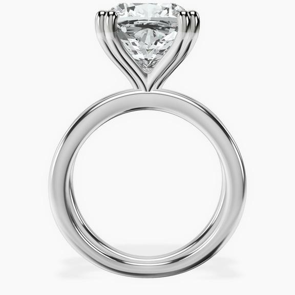 14kt White Gold Stella Criss Cross Solitaire Lab Diamond Ring side right image one