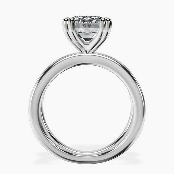 14kt White Gold Stella Criss Cross Solitaire Lab Diamond Ring side right image one