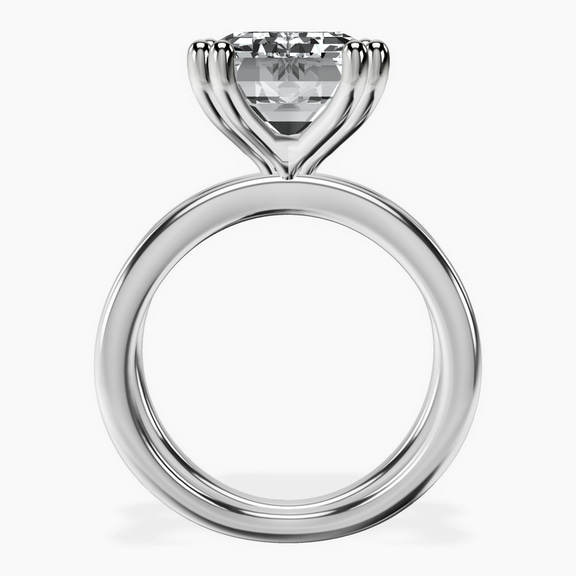 14kt White Gold Stella Criss Cross Solitaire Lab Diamond Ring side right image one