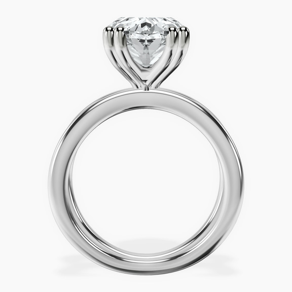 14kt White Gold Stella Criss Cross Solitaire Lab Diamond Ring side right image one
