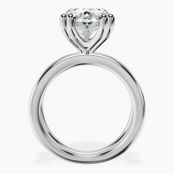 14kt White Gold Stella Criss Cross Solitaire Lab Diamond Ring side right image one