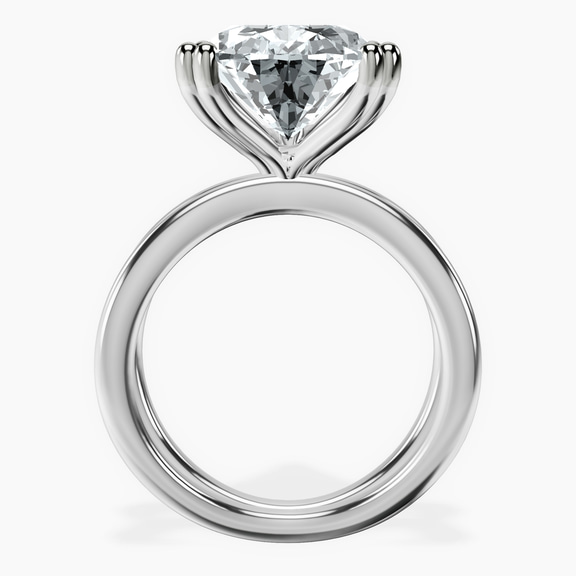 14kt White Gold Stella Criss Cross Solitaire Lab Diamond Ring side right image one