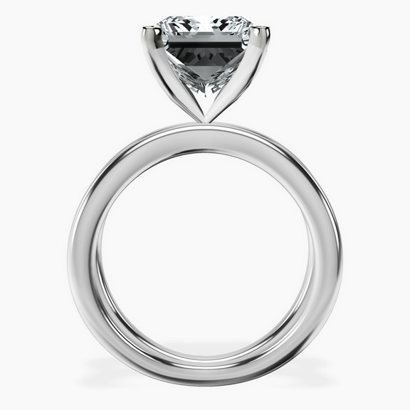 14kt White Gold Stella Criss Cross Solitaire Lab Diamond Ring side right image one