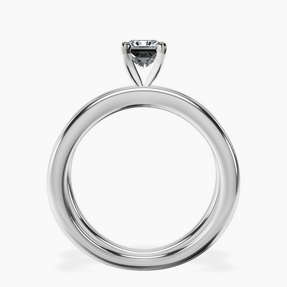 14kt White Gold Stella Criss Cross Solitaire Lab Diamond Ring side right image one