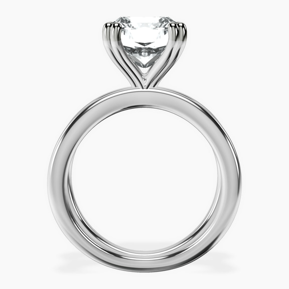14kt White Gold Stella Criss Cross Solitaire Lab Diamond Ring side right image one