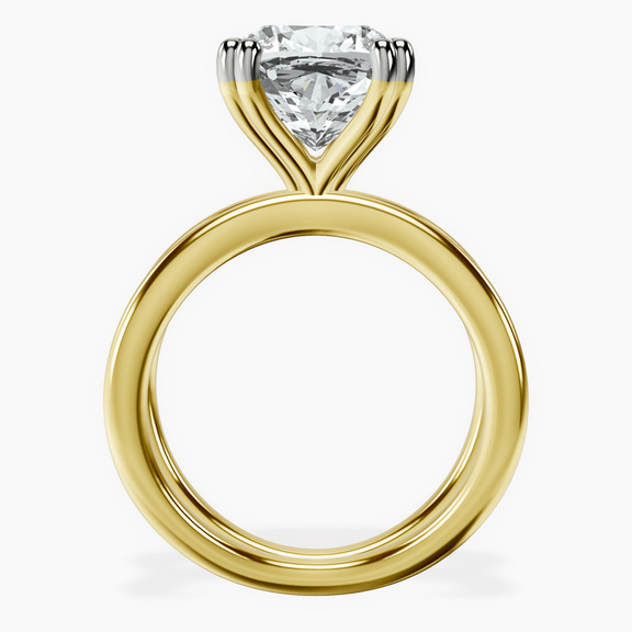10kt Yellow Gold Stella Criss Cross Solitaire Lab Diamond Ring side right image one