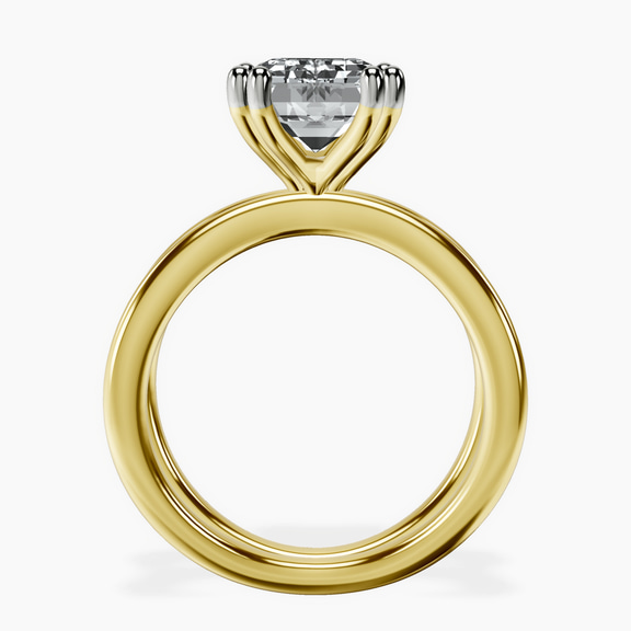 10kt Yellow Gold Stella Criss Cross Solitaire Lab Diamond Ring side right image one