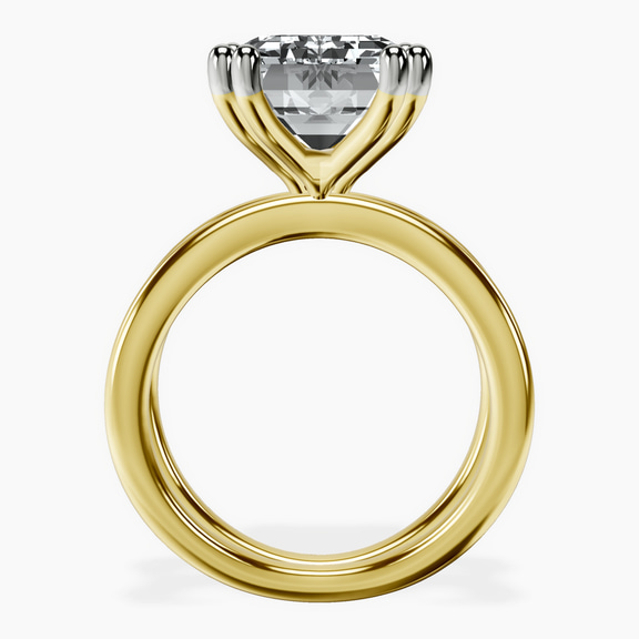 10kt Yellow Gold Stella Criss Cross Solitaire Lab Diamond Ring side right image one