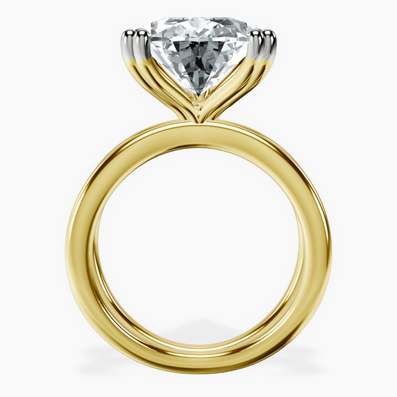 10kt Yellow Gold Stella Criss Cross Solitaire Lab Diamond Ring side right image one