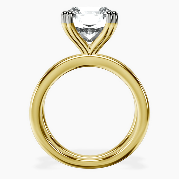 10kt Yellow Gold Stella Criss Cross Solitaire Lab Diamond Ring side right image one