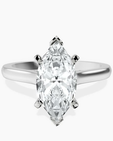 14kt White Gold Demi Lovato Hidden Accents Solitaire Lab Diamond Ring front image