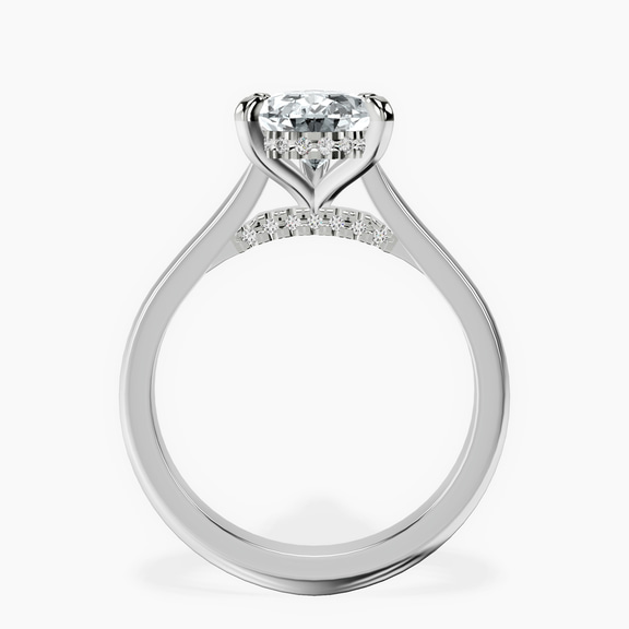 Platinum Demi Lovato Hidden Accents Solitaire Lab Diamond Ring side right image one