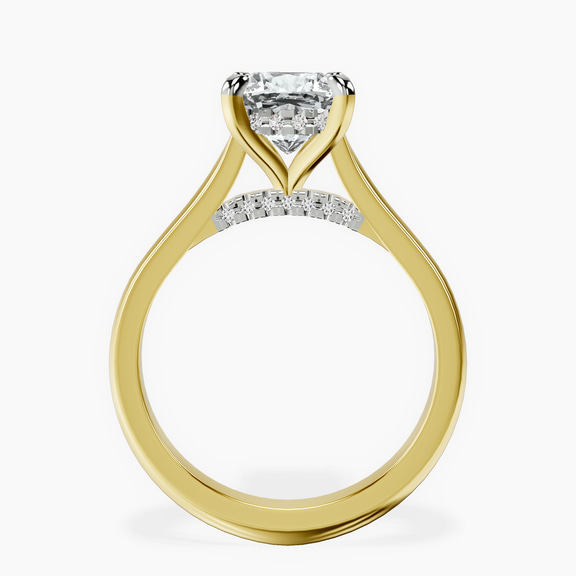 14kt Yellow Gold Demi Lovato Hidden Accents Solitaire Lab Diamond Ring side right image one