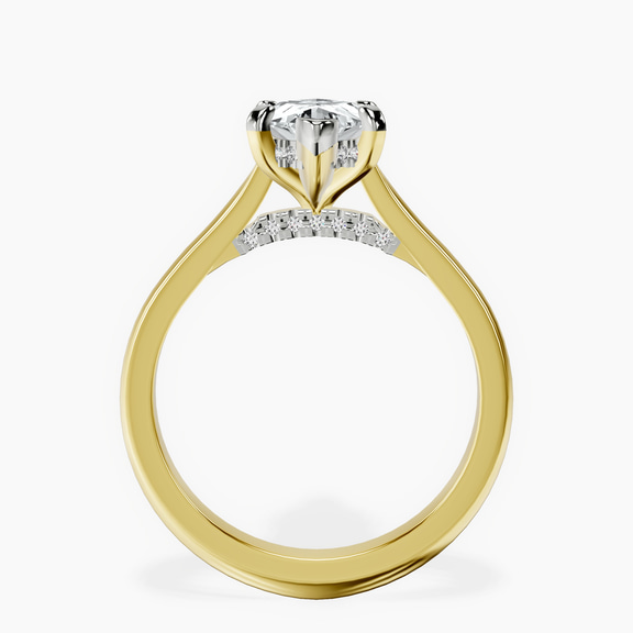 14kt Yellow Gold Demi Lovato Hidden Accents Solitaire Lab Diamond Ring side right image one