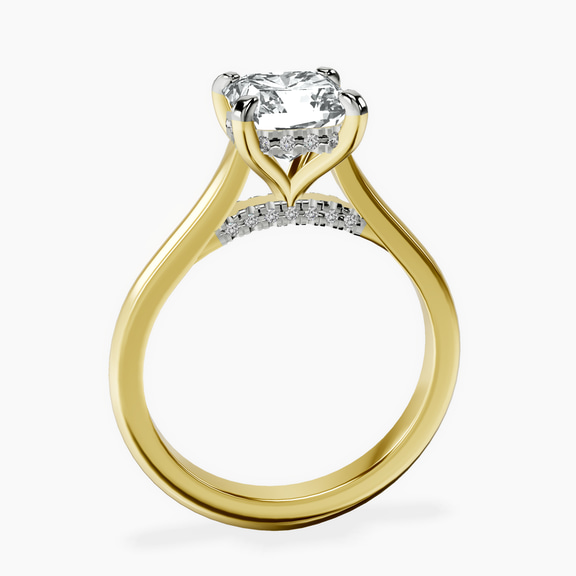 14kt Yellow Gold Demi Lovato Hidden Accents Solitaire Lab Diamond Ring side right image one