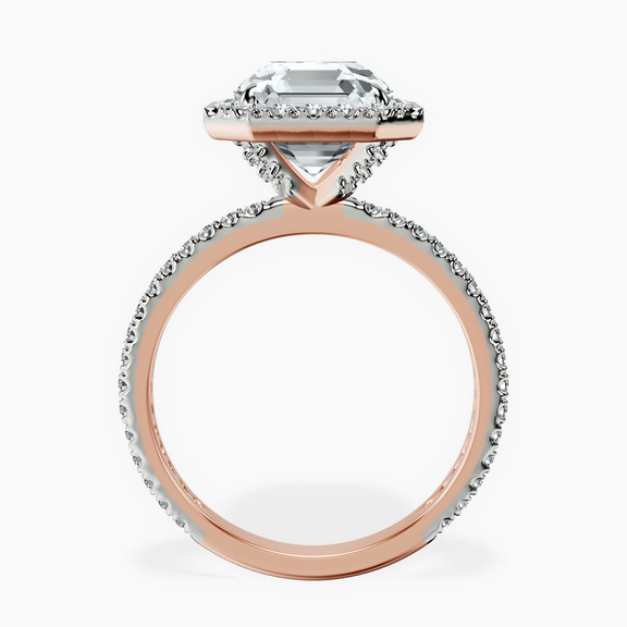 14kt Rose Gold Klarissa Halo Lab Diamond Eternity Ring side right image one